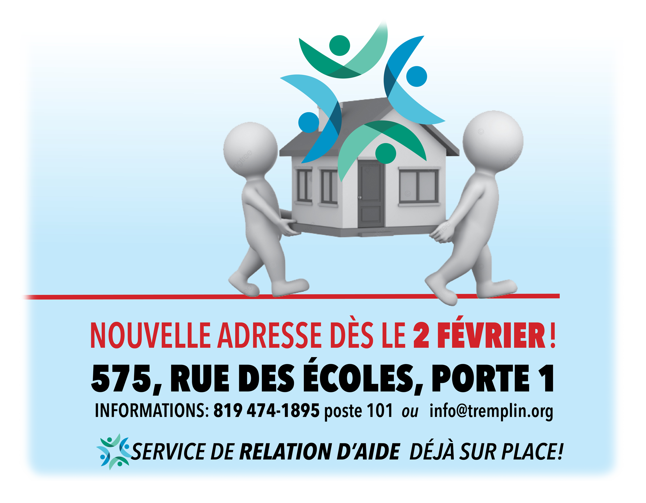 Relocalisation temporaire de nos services