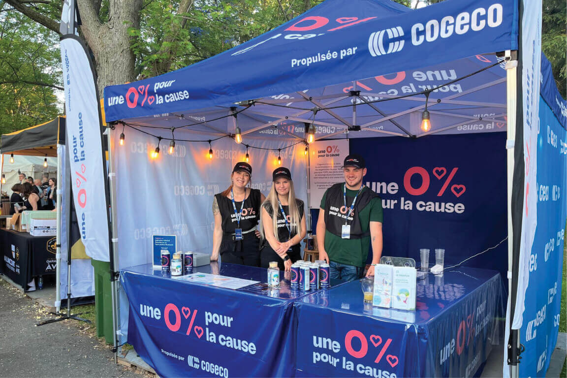 Kiosque Cogeco au Drummond en bière